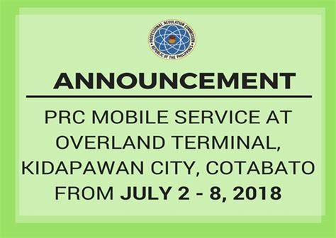 PRC Cotabato City .